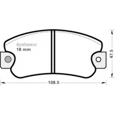 178 MGA Комплект тормозных колодок, дисковый тормоз