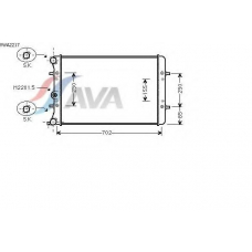 VWA2217 AVA Радиатор, охлаждение двигателя