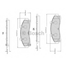 F 03B 150 255 BOSCH Комплект тормозных колодок, дисковый тормоз