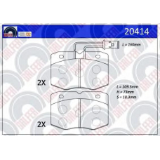 20414 GALFER Комплект тормозных колодок, дисковый тормоз