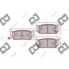 BP1628 DJ PARTS Комплект тормозных колодок, дисковый тормоз