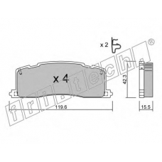 441.0 fri.tech. Комплект тормозных колодок, дисковый тормоз
