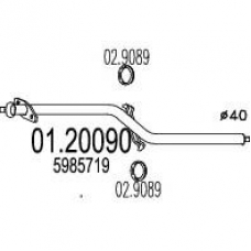 01.20090 MTS Труба выхлопного газа