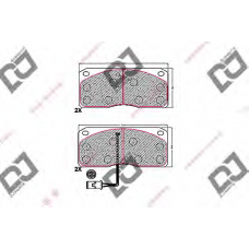 BP1534 DJ PARTS Комплект тормозных колодок, дисковый тормоз