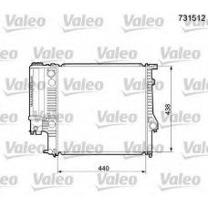 731512 VALEO Радиатор, охлаждение двигателя