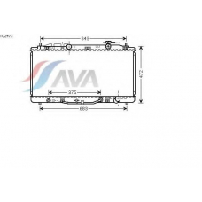 TO2473 AVA Радиатор, охлаждение двигателя