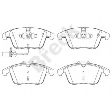 24706 00 701 10 BRECK Комплект тормозных колодок, дисковый тормоз