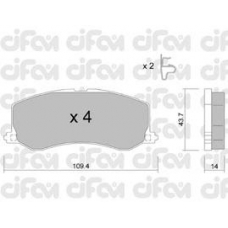 822-417-0 CIFAM Комплект тормозных колодок, дисковый тормоз