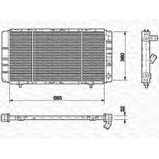 350213624000 MAGNETI MARELLI Радиатор, охлаждение двигателя