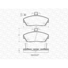 363702160556 MAGNETI MARELLI Комплект тормозных колодок, дисковый тормоз