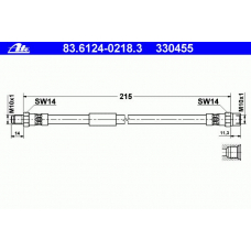 83.6124-0218.3 ATE Тормозной шланг