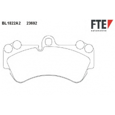 BL1822A2 FTE Комплект тормозных колодок, дисковый тормоз
