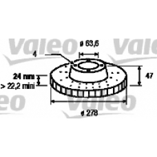 186401 VALEO Тормозной диск