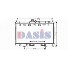 140085N AKS DASIS Радиатор, охлаждение двигателя