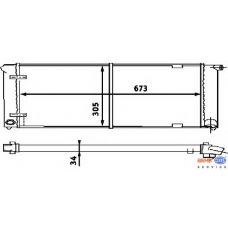 8MK 376 714-641 HELLA Радиатор, охлаждение двигателя