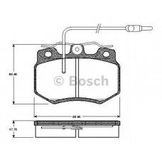 0 986 TB2 535 BOSCH Комплект тормозных колодок, дисковый тормоз