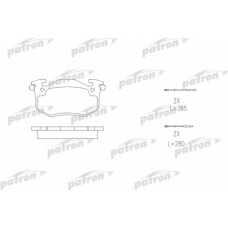 PBP537 PATRON Комплект тормозных колодок, дисковый тормоз