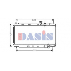 100280N AKS DASIS Радиатор, охлаждение двигателя