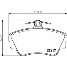 8DB 355 017-921 HELLA Комплект тормозных колодок, дисковый тормоз