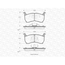 363702160804 MAGNETI MARELLI Комплект тормозных колодок, дисковый тормоз