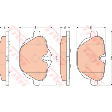 GDB1840 TRW Комплект тормозных колодок, дисковый тормоз