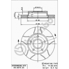 09.6879.76 BREMBO Тормозной диск