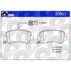 20907 GALFER Комплект тормозных колодок, дисковый тормоз