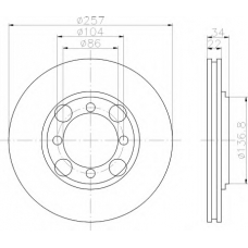 8DD 355 103-281 HELLA Тормозной диск