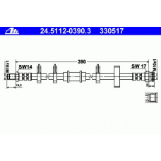 24.5112-0390.3 ATE Тормозной шланг