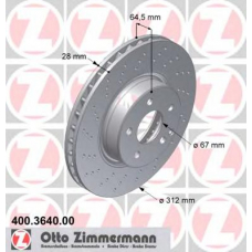 400.3640.00 ZIMMERMANN Тормозной диск