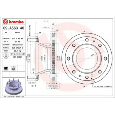 09.A563.40 BREMBO Тормозной диск