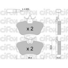 822-346-2 CIFAM Комплект тормозных колодок, дисковый тормоз