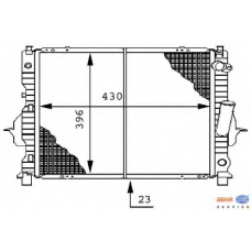 8MK 376 706-471 HELLA Радиатор, охлаждение двигателя