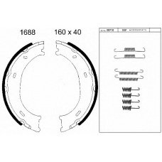 01688K BSF Комплект тормозных колодок, стояночная тормозная с