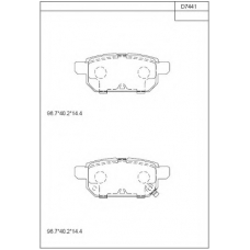 KD7441 ASIMCO Комплект тормозных колодок, дисковый тормоз