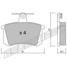 050.0 TRUSTING Комплект тормозных колодок, дисковый тормоз