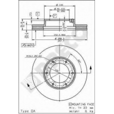 BS 8218 BRECO Тормозной диск