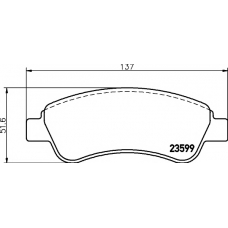 T5166 PAGID Комплект тормозных колодок, дисковый тормоз