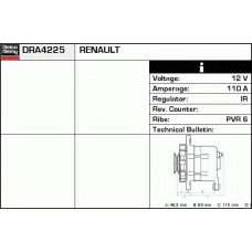 DRA4225 DELCO REMY Генератор