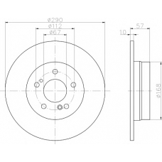 8DD 355 121-862 HELLA PAGID Тормозной диск