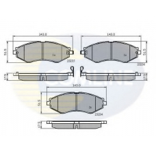 CBP31189 COMLINE Комплект тормозных колодок, дисковый тормоз