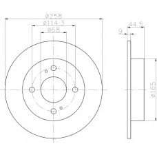 8DD 355 105-171 HELLA PAGID Тормозной диск