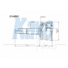 CV-6501 KAVO PARTS Шарнирный комплект, приводной вал