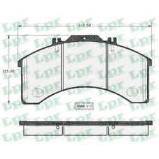 05P473 LPR Комплект тормозных колодок, дисковый тормоз
