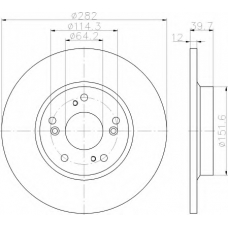 8DD 355 115-101 HELLA Тормозной диск