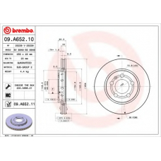 09.A652.11 BREMBO Тормозной диск