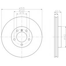 8DD 355 104-101 HELLA PAGID Тормозной диск