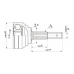 CVJ5242.10 OPEN PARTS Шарнирный комплект, приводной вал