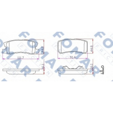 FO 931681 FOMAR ROULUNDS Комплект тормозных колодок, дисковый тормоз