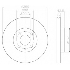8DD 355 108-441 HELLA Тормозной диск